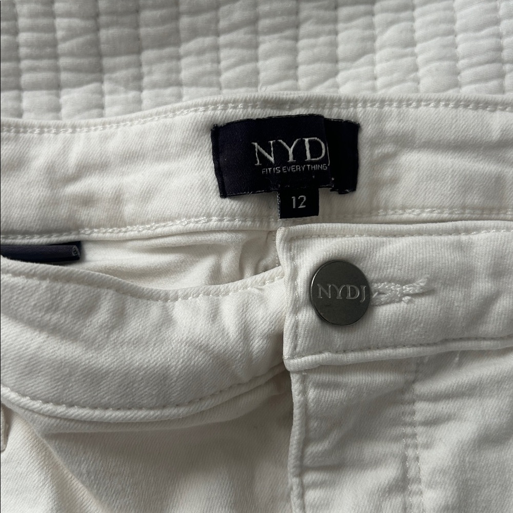 NYDJ Off-White Denim Mini Skirt - Picture 2 of 4
